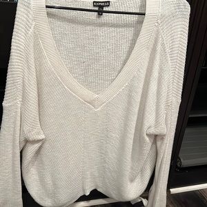 White blouse long sleeve large from express